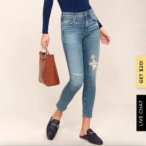 SOPHIE HIGH RISE DISTRESSED SKINNY JEANS